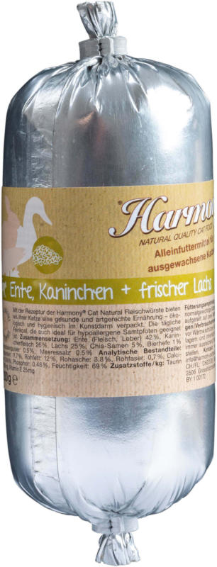 Harmony Cat Natural Fleischwurst Ente & Kaninchen 200g