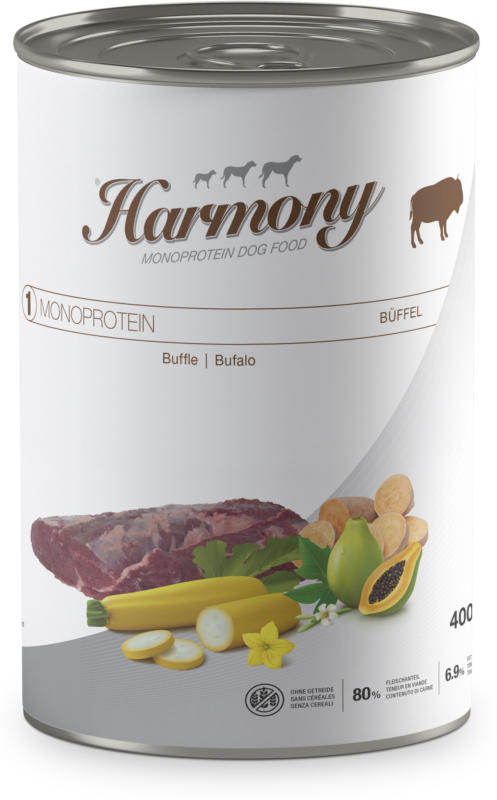 Harmony Dog Monoprotein Büffel 6x400g