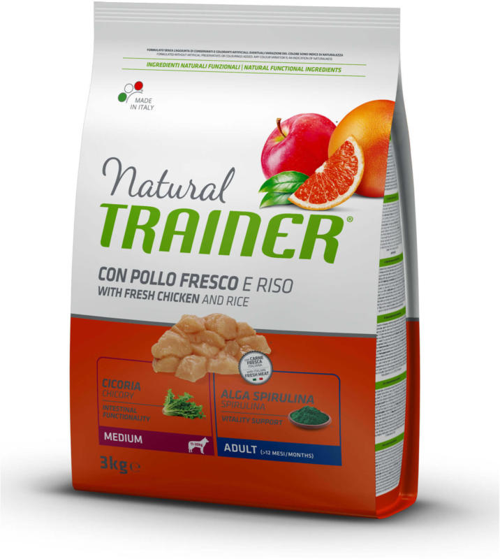 Trainer NATURAL Adult Medium Chicken, Rice & Aloe Vera 3kg
