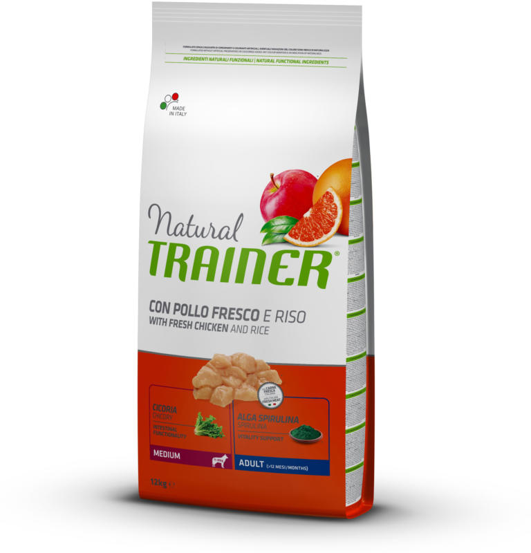 Trainer NATURAL Adult Medium Chicken, Rice & Aloe Vera 12.5kg