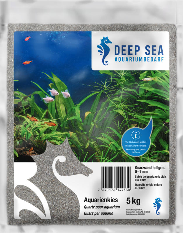 Deep Sea Aquarium Quarzsand hellgrau, 0-1mm, 5kg