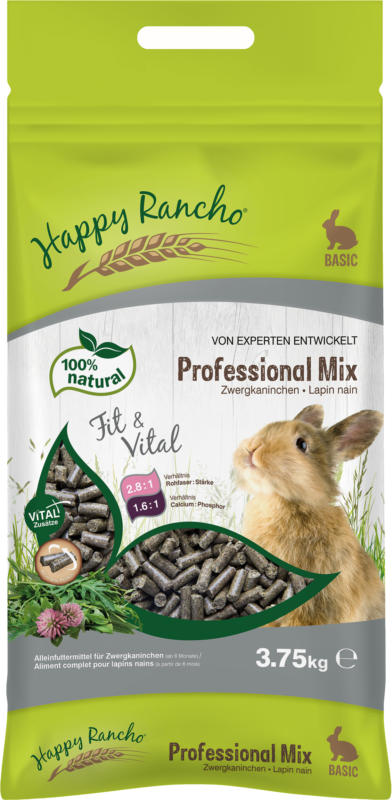 Happy Rancho Professional Mix Zwergkaninchenfutter 3.75kg