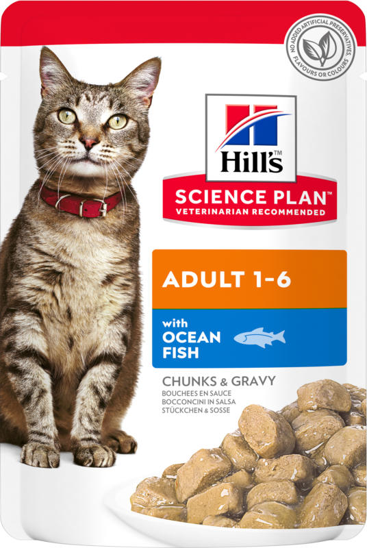 Hill's Science Plan Aliment pour Chat Adulte au Poisson de Mer - sachet repas - 85g