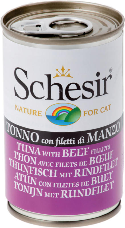 Schesir Thon mit Rinderfilet 140g Dose