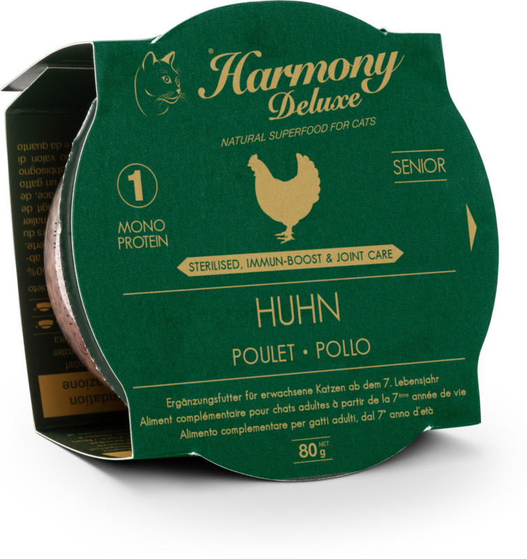 Harmony Cat Deluxe Cup Senior poulet Sterilised Immun-Boost & Care 80g