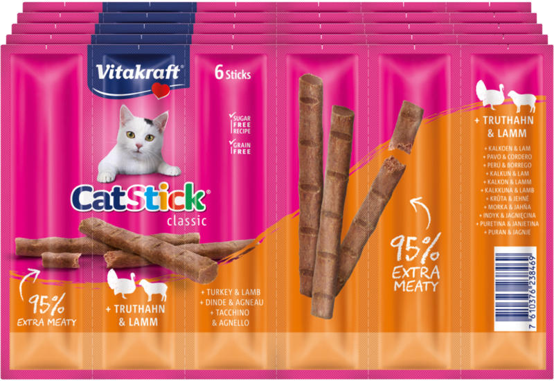Vitakraft ACTION Cat Stick 5x6 dinde & agneau