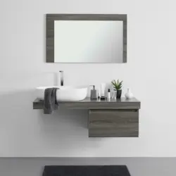 Waschtischkombi 'Domenico' inkl. Waschbecken, grau