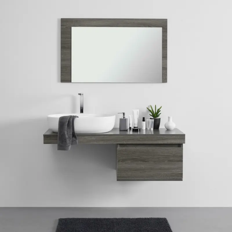 Waschtischkombi 'Domenico' inkl. Waschbecken, grau