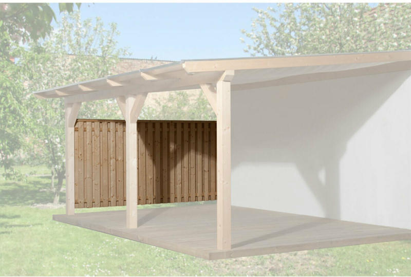Seitenwand für Terrassenüberdachung „672“, Leimholz