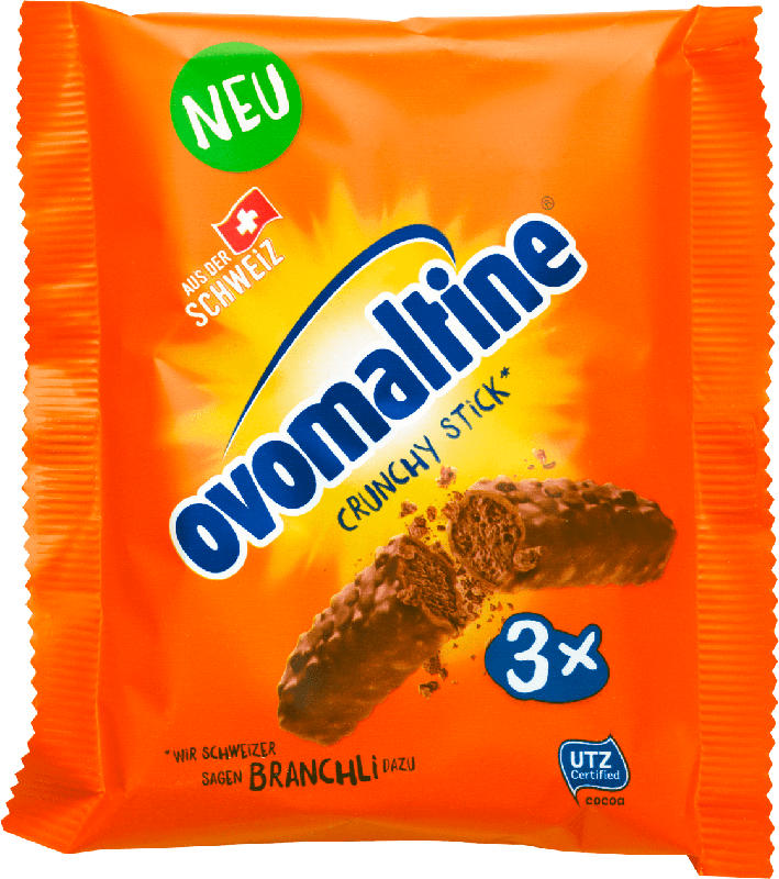 Ovomaltine Schokoladen-Riegel, Crunchy Stick (3 x 22g)