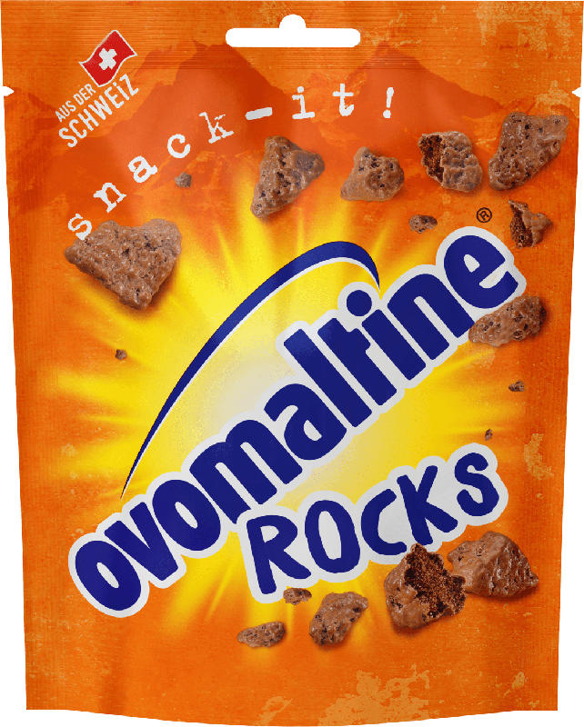 Ovomaltine Rocks, Stücke mit Schokolade