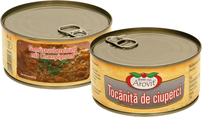 Gemüsezubereitung mit Champignons