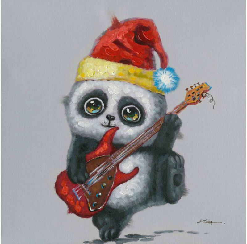 Bild E-Gitarre Spielender Panda