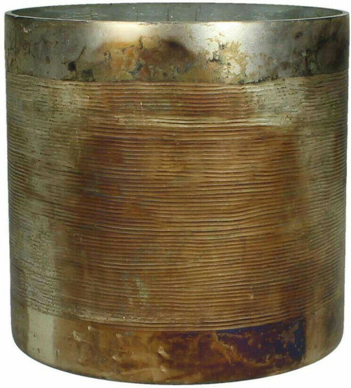 Windlicht Glas Gold 15.5x15.5x15.5 cm