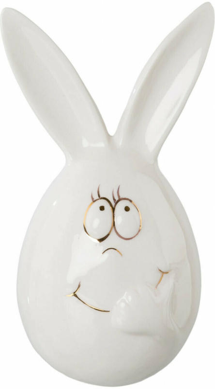 Figur Hase Keramik Gold H: 13 cm