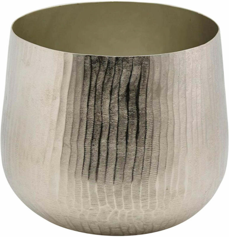 Gefäss Aluminium Silber H: 25 cm