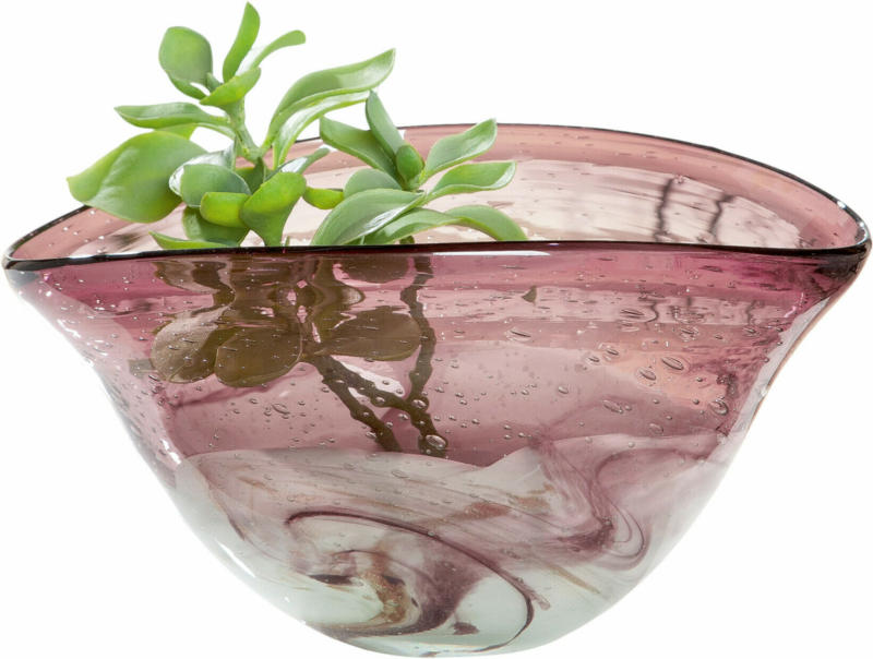 Schale Porpora Magenta Weiss Gold H: 16 cm