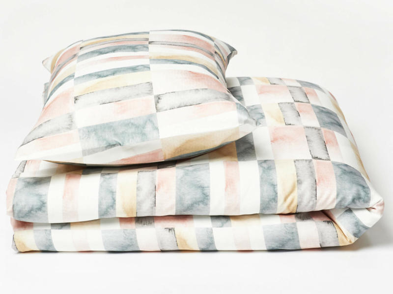 Duvetbezug Villette Rose/grey