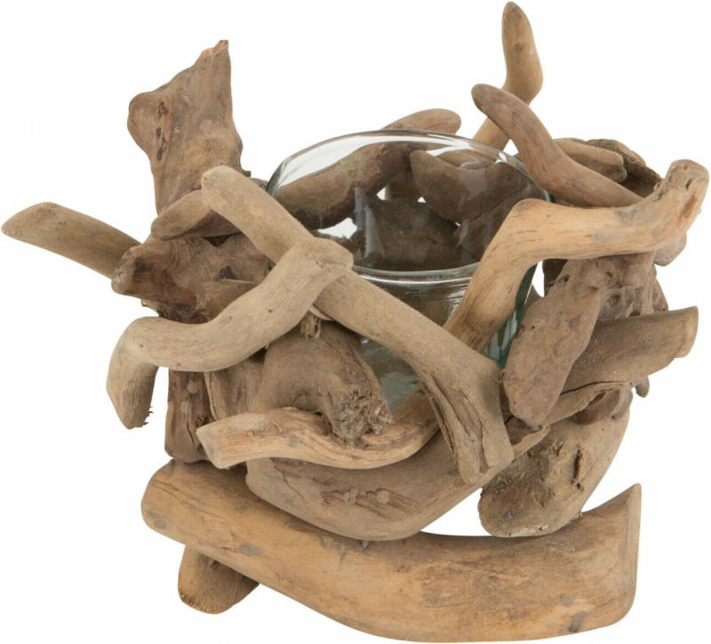 Windlicht Holz D:10 cm