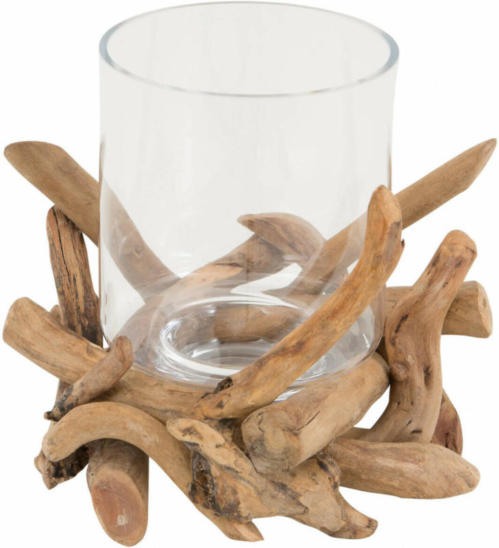 Windlicht Holz D: 28 cm