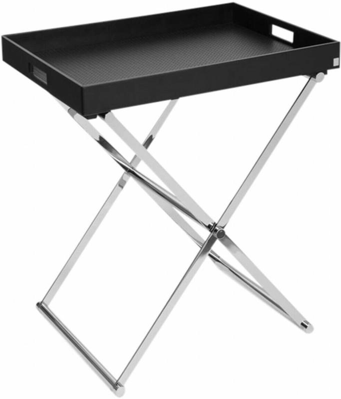 Beistelltisch Klappbar mit Tablet xl Schwarz