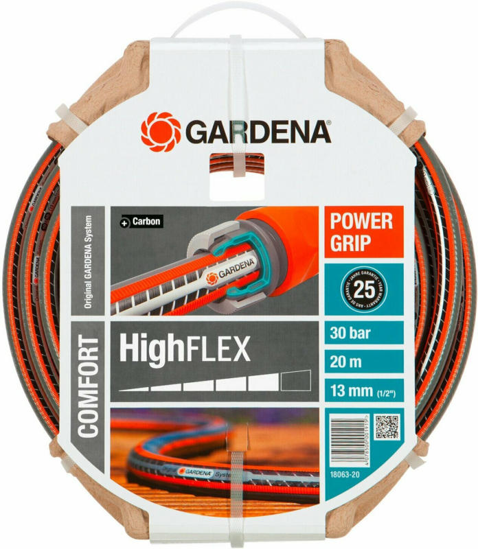 Gardena Gartenschlauch Comfort HighFlex 13 mm (1/2") 20 m mit PowerGrip 30 bar