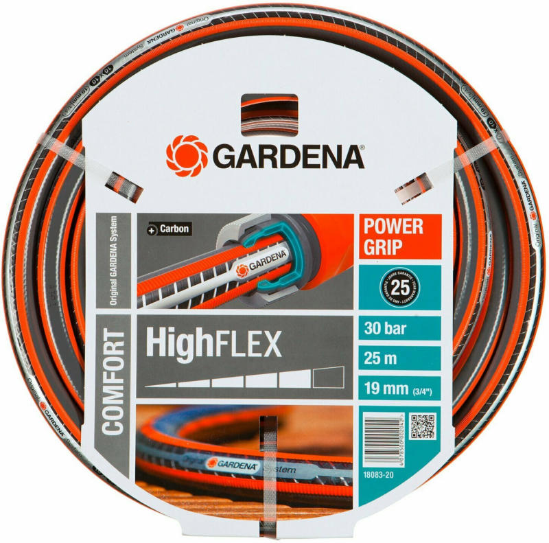 Gardena Gartenschlauch Comfort HighFlex 19 mm (3/4") mit PowerGrip 30 bar 25 m