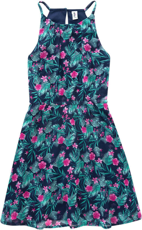 Mädchen Kleid mit tropischem Allover-Print (Nur online)