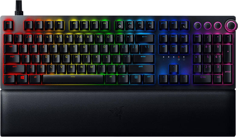 Razer Gaming Tastatur Huntsman V2 Analog, USB-C/A, DE, RGB, Schwarz