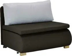 Schlafsessel in Braun mit Rückenkissen