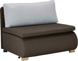 Schlafsessel in Braun mit Rückenkissen