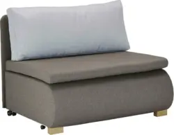 Schlafsessel in Braun/Grau mit Rückenkissen