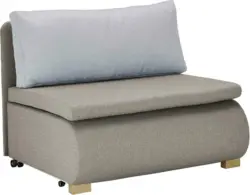 Schlafsessel in Beige mit Rückenkissen