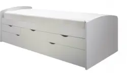Stauraumbett in Weiss 'Nessi'