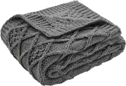 Kuscheldecke Rahel in Grau ca. 130x170 cm