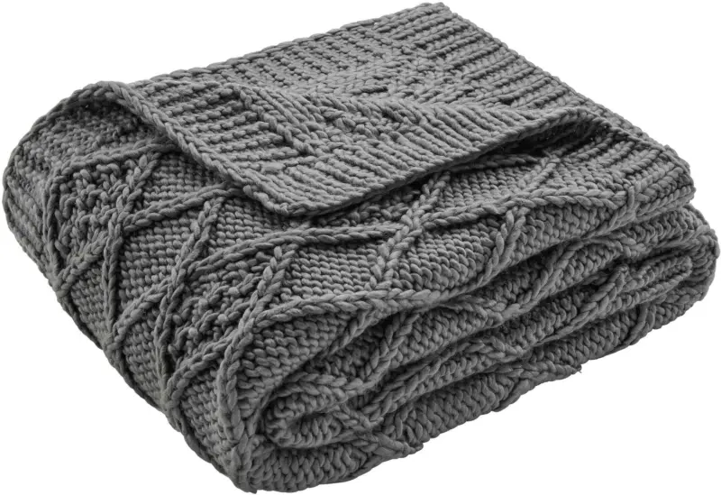 Kuscheldecke Rahel in Grau ca. 130x170 cm