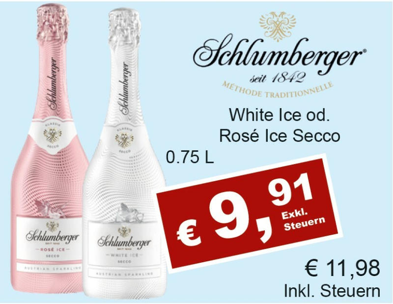 Schlumberger White Ice od. Rosé Ice Secco