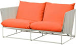 IKEA IKEA HAVSTEN 2er-Sofa, drinnen/draußen - orange/beige - bis 21.06.2021