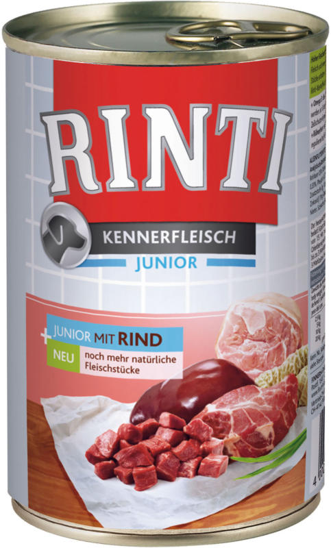 Rinti Kennerfleisch Junior mit Rind 12x400g