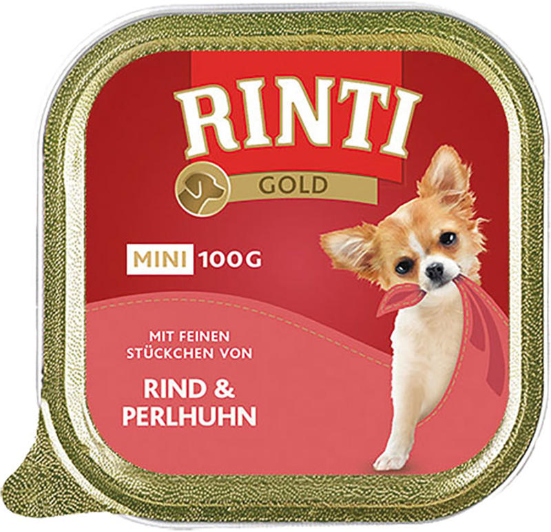 Rinti Gold Mini mit Rind & Perlhuhn 16x100g