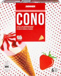 Cono Denner, au goût de vanille et de fraise, 6 x 120 ml