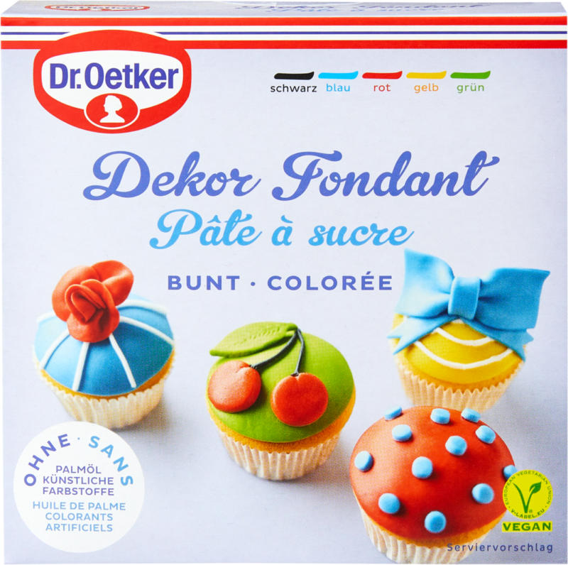 Pasta di zucchero Dr. Oetker, colorata, 500 g