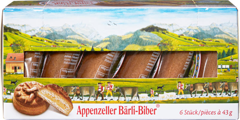 Bärli-Biber appenzellois, fourré, 6 x 43 g