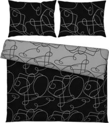 Bettwäsche Pure in Schwarz ca. 200x220cm