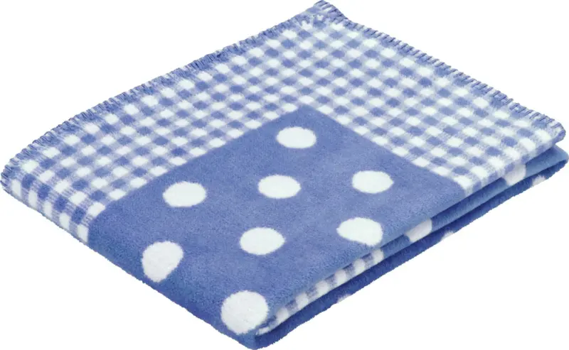 Babydecke Ibena in Blau ca. 75x100cm