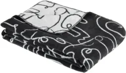 Wendedecke Novara in Schwarz/Wei&szlig; ca. 150x200cm