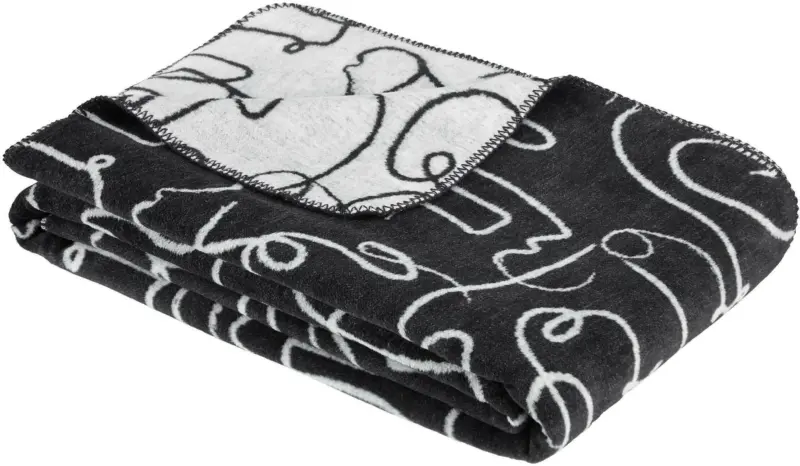 Wendedecke Novara in Schwarz/Wei&szlig; ca. 150x200cm