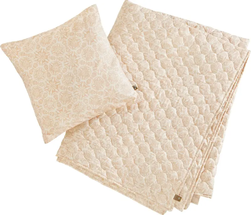 Decke + Kissen Aida in Rosa ca. 140x220cm