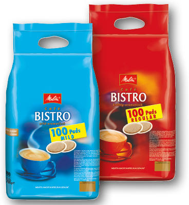 MELITTA BISTRO KRAFTIG, MILD PADS 100er