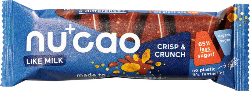 nucao Schokoladen-Riegel Crisp & Crunch